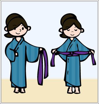 yukata step 03 tie the obi sash