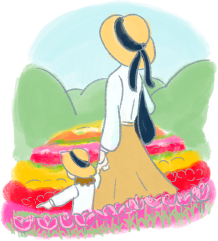illustration of Tanto's tulip festival