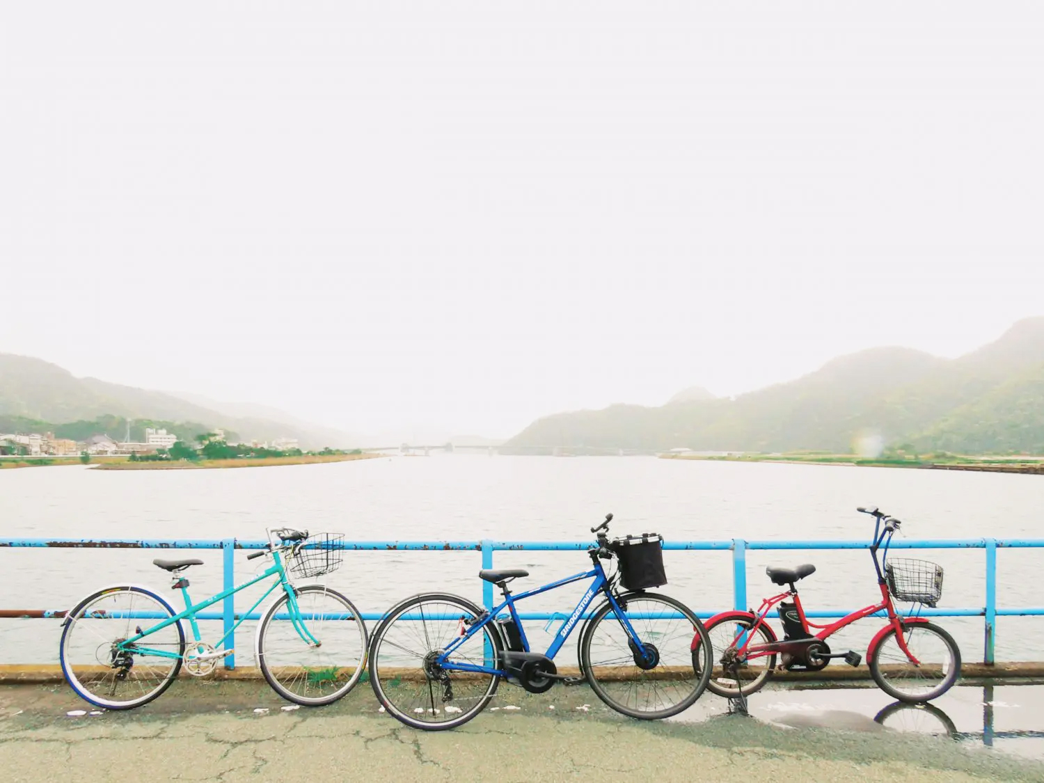 cycling along the river