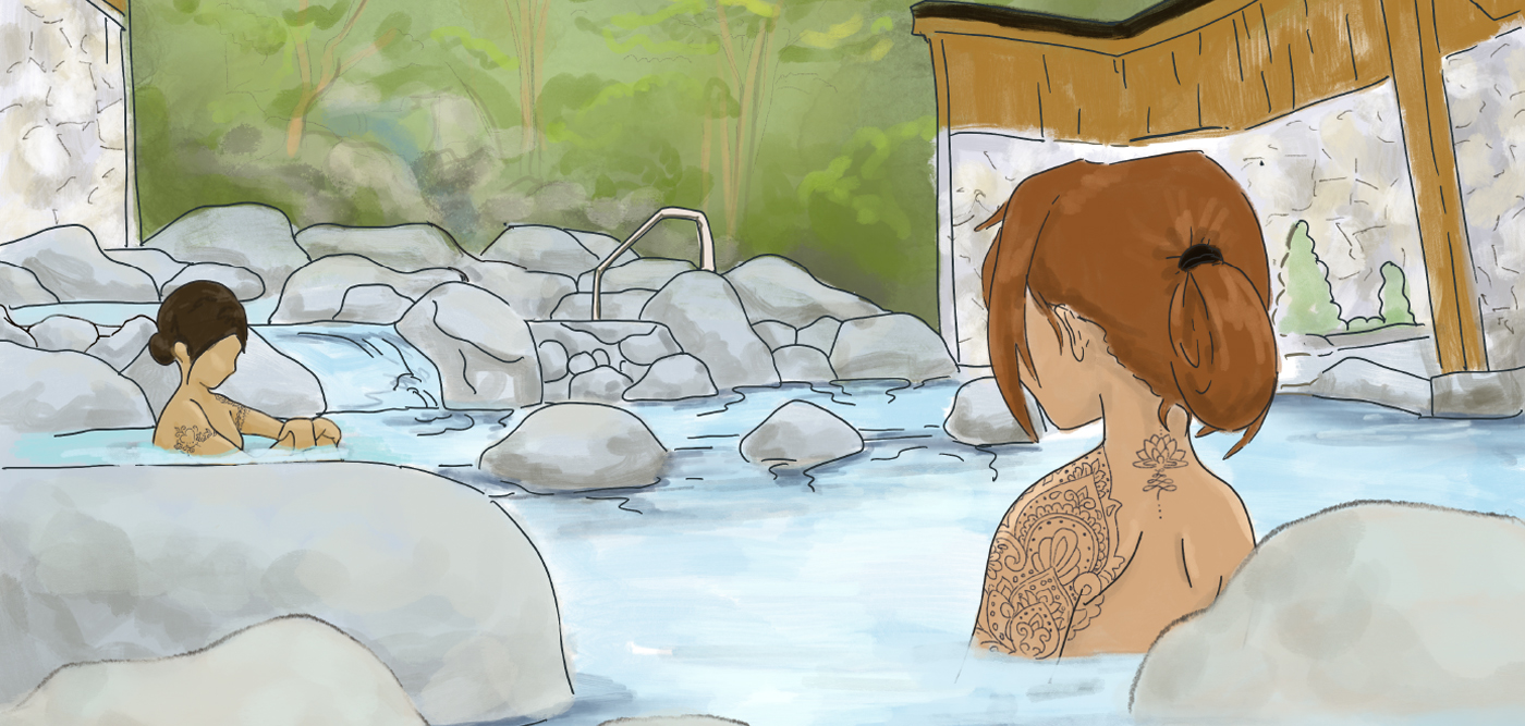 Tattoo accepted friendly hot spring onsen